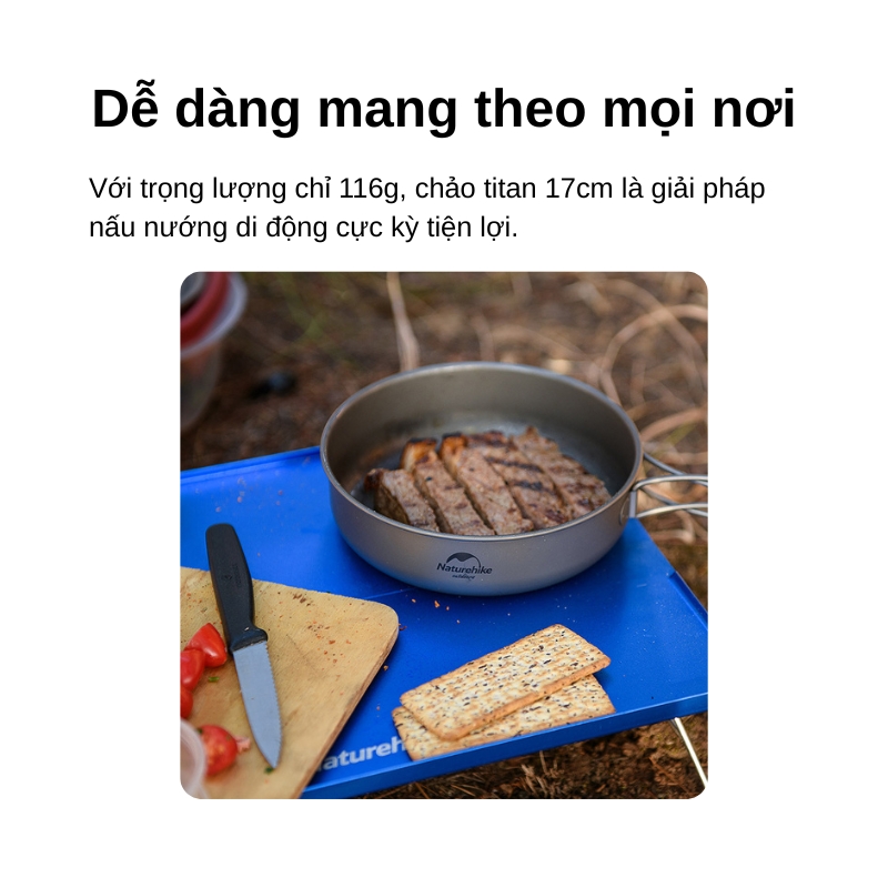 Chảo titanium naturehike nh18t010-a tjp010 17cm Chảo titanium naturehike nh18t010-a tjp010 17cm