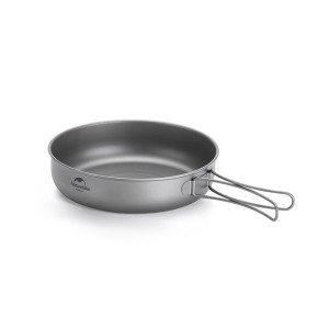 Chảo titanium naturehike nh18t010-a trong setup nấu ăn camping picnic