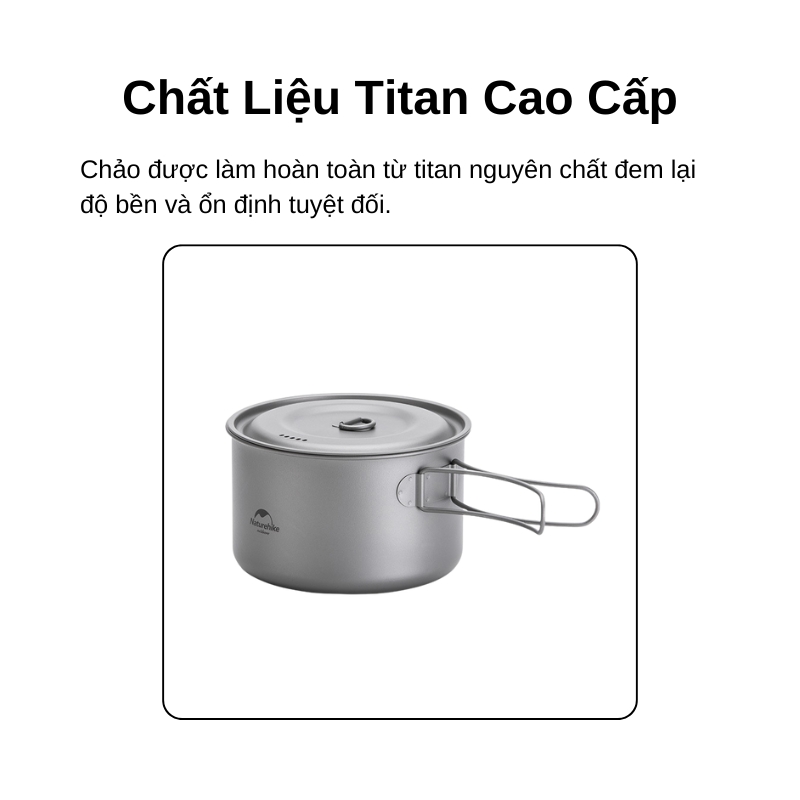 Nồi titanium naturehike tdg02 nh18t202-b 1. 3l Nồi titanium naturehike tdg02 nh18t202-b 1. 3l