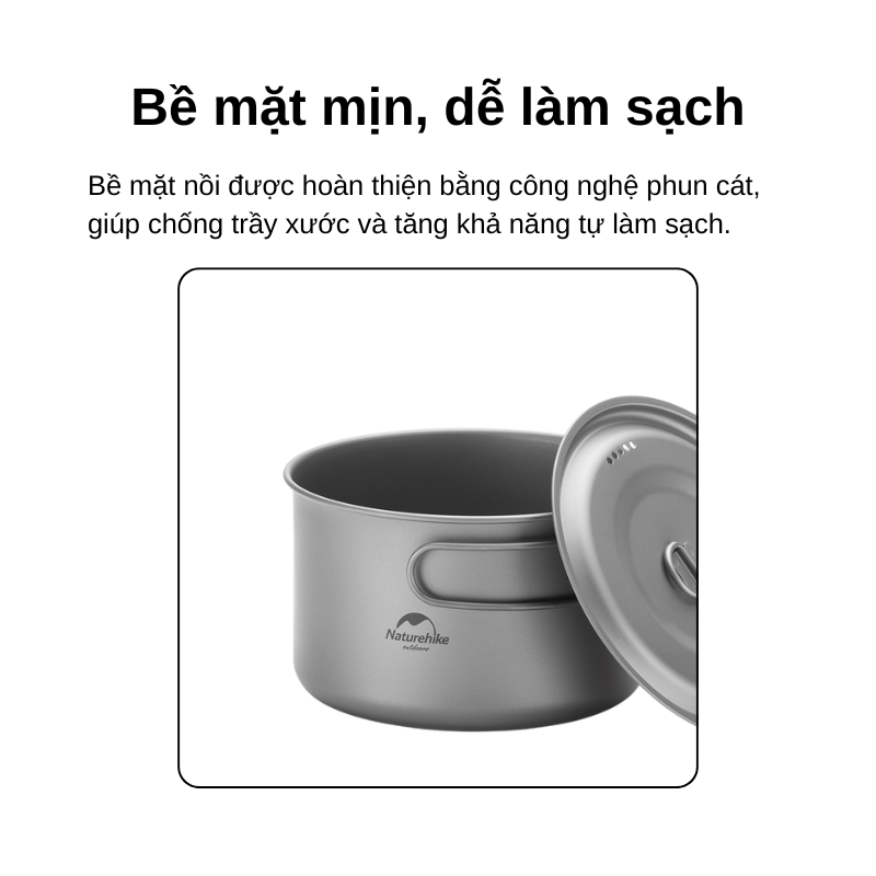 Nồi titanium naturehike tdg02 nh18t202-b 1. 3l Nồi titanium naturehike tdg02 nh18t202-b 1. 3l