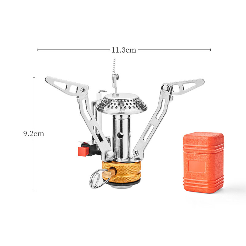 Bếp gas mini gấp gọn ise mount có đánh lửa Bếp gas cắm trại mini kèm hộp bảo quản gọn gàng