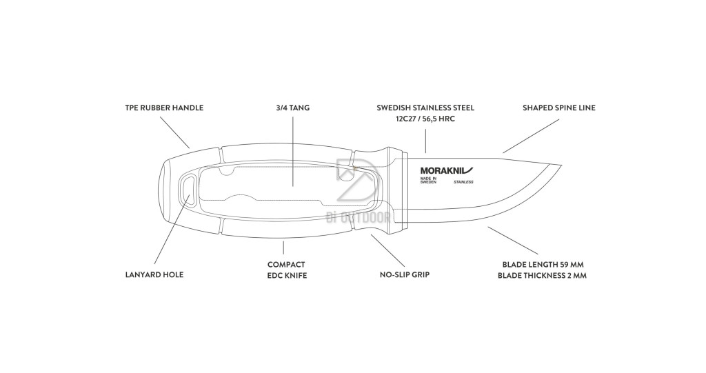 Dao morakniv eldris lightduty (s) - nhỏ gọn & đa năng