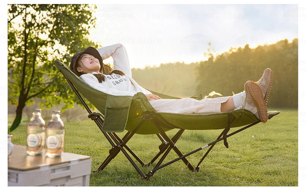 Ghế xếp dã ngoại naturehike cnk2450jj020 có gác chân Thiết kế dáng ghế mặt trăng công thái học ôm sát lưng của naturehike cnk2450jj020