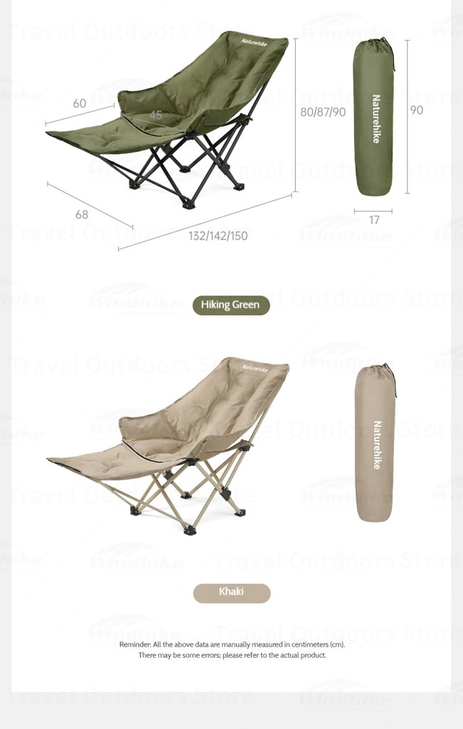 Ghế xếp dã ngoại naturehike cnk2450jj020 có gác chân Túi đựng kích thước 17x17x90cm siêu gọn của ghế naturehike moon chair