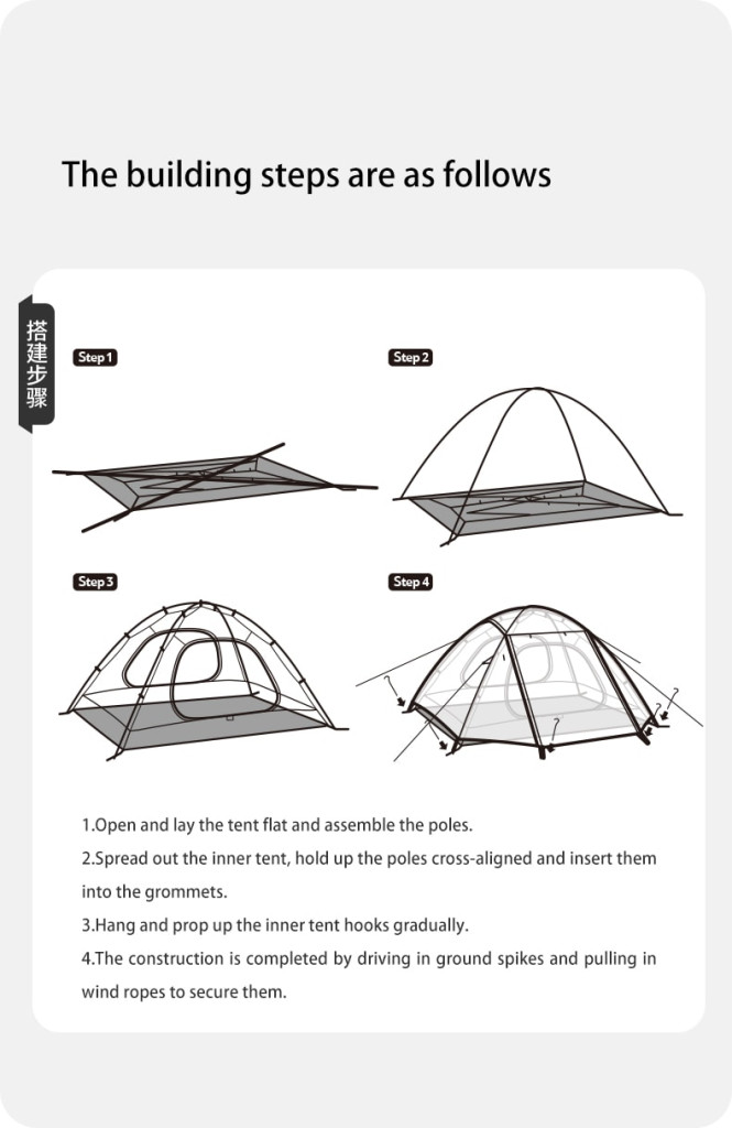 Lều 3 người naturehike ultralight cnk2300zp024 Quá trình dựng lều cắm trại chống nước naturehike ultralight nhanh chóng