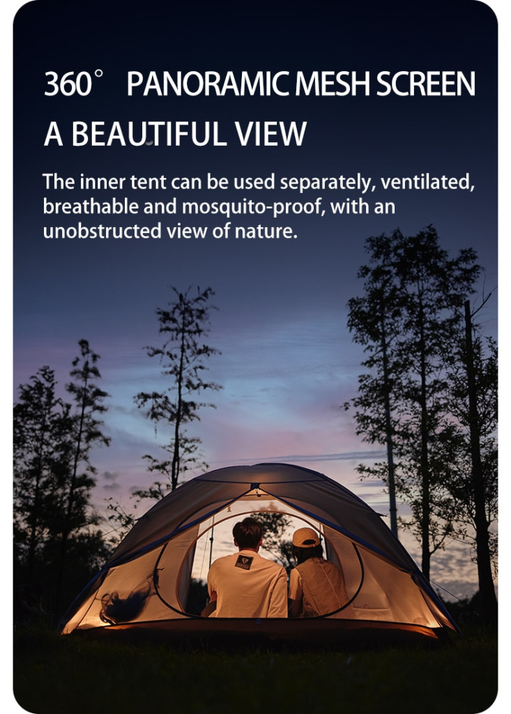 Lều 3 người naturehike ultralight cnk2300zp024 Lều backpacking gọn nhẹ naturehike yu chuan dễ dàng cất vào balo