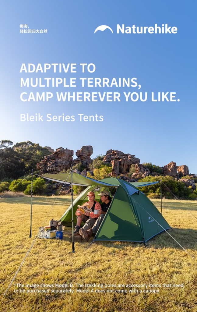 Lều cắm trại naturehike bleik cnk2550ws038 2-3 người Tổng thể lều cắm trại naturehike bleik cnk2550ws038 nhìn từ trên cao