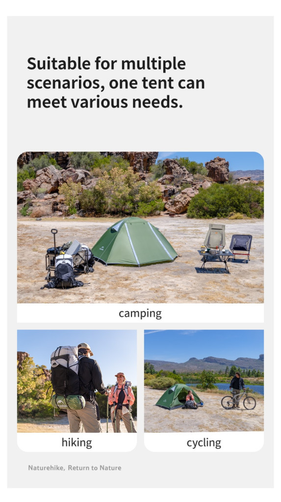 Lều cắm trại naturehike bleik cnk2550ws038 2-3 người Trải nghiệm cắm trại ven hồ cùng lều 2 lớp naturehike bleik
