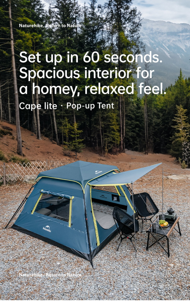 Lều tự bung naturehike cape lite cnk2650ws022 4-6 người Khả năng thông gió ventilation tuyệt vời của lều picnic tự dựng naturehike