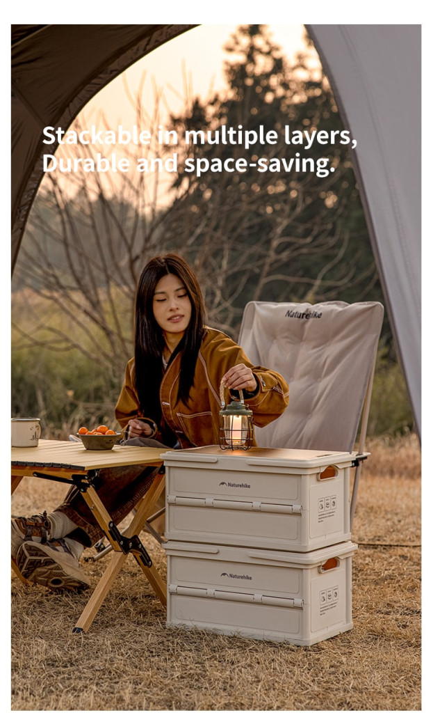 Thùng nhựa gấp gọn naturehike cnk2550xb017 Thùng nhựa gấp gọn naturehike cnk2550xb017 làm decor góc cắm trại