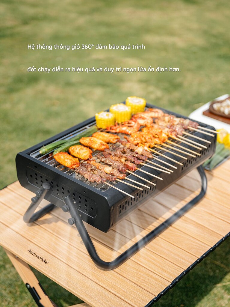Bếp nướng bbq dã ngoại để bàn misty naturehike cnk2650cf011 gấp gọn tiện lợi Bếp nướng bbq dã ngoại để bàn misty naturehike cnk2650cf011 gấp gọn tiện lợi