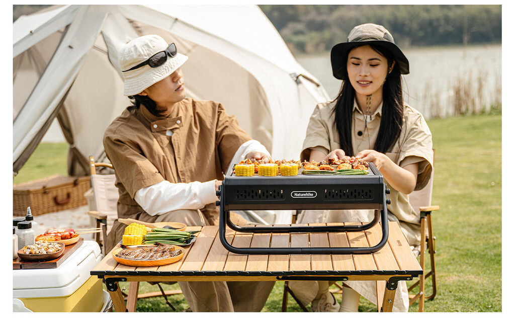 Bếp nướng bbq dã ngoại để bàn misty naturehike cnk2650cf011 gấp gọn tiện lợi Bếp nướng bbq dã ngoại xếp gọn
