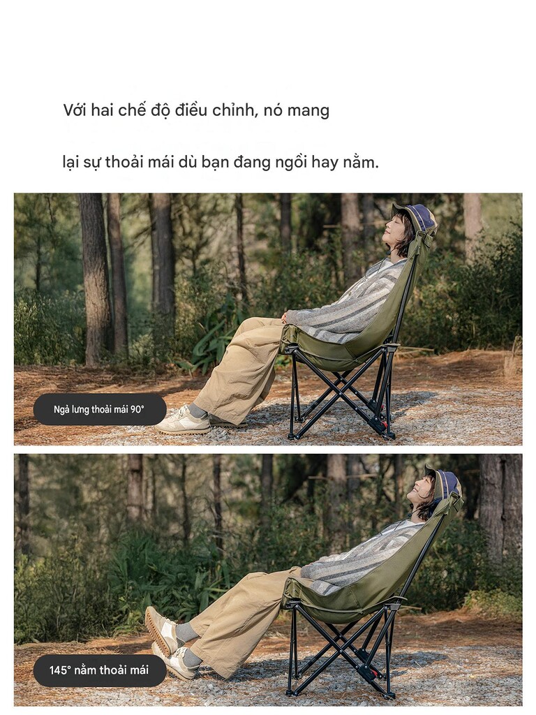 Ghế xếp lưng cao naturehike cnk2550jj019 seastar 002 ngả lưng 145 độ có gối tựa Ghế xếp lưng cao naturehike cnk2550jj019 seastar 002 ngả lưng 145 độ có gối tựa