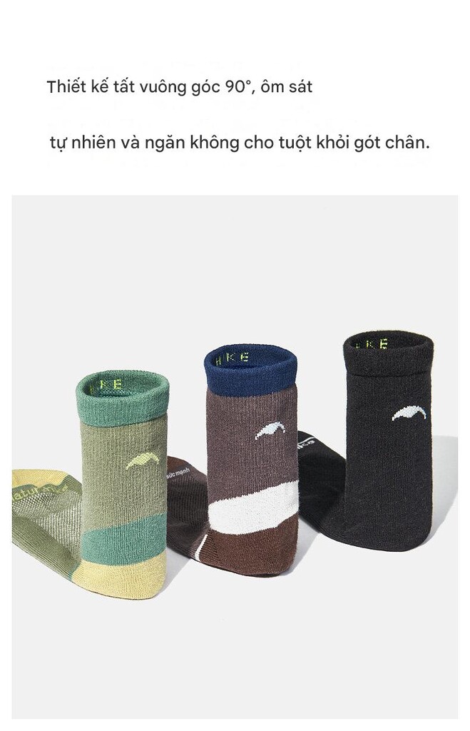 Tất thể thao dã ngoại naturehike cyy2551fs011 vải coolmax kháng khuẩn nhanh khô