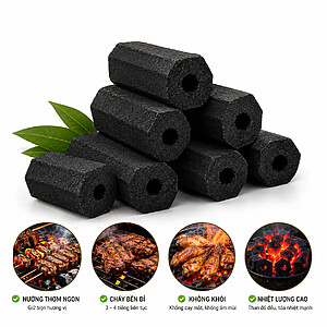 than nướng gáo dừa không khói