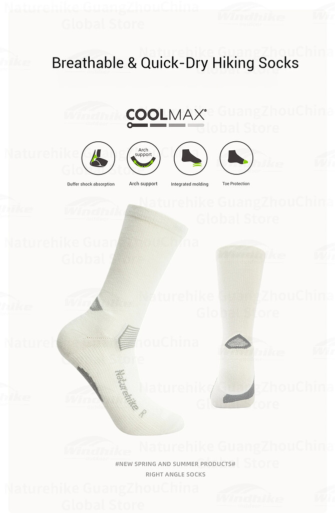 Vớ dã ngoại cổ trung giảm chấn naturehike cyy2511fs013 chống mài mòn