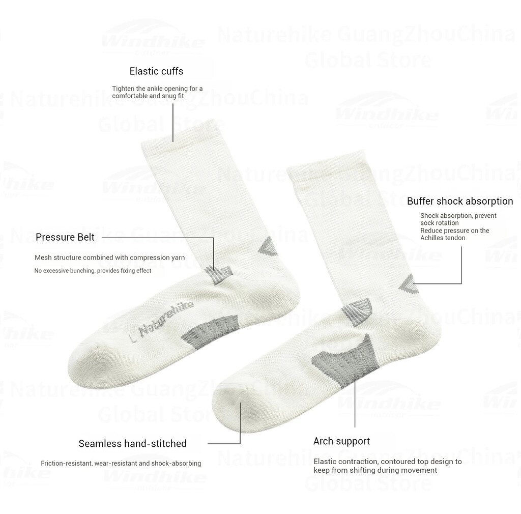 Vớ dã ngoại cổ trung giảm chấn naturehike cyy2511fs013 chống mài mòn