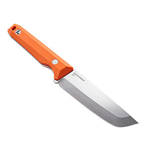 Lỗ xỏ dây đeo lanyard tích hợp ở chuôi cán full-tang của dao Leatherman Pioneer