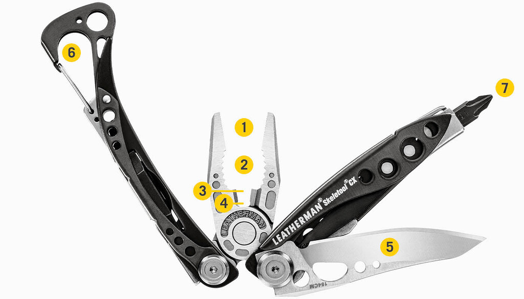 Kìm đa năng leatherman skeletool cx - multitool thép 154cm