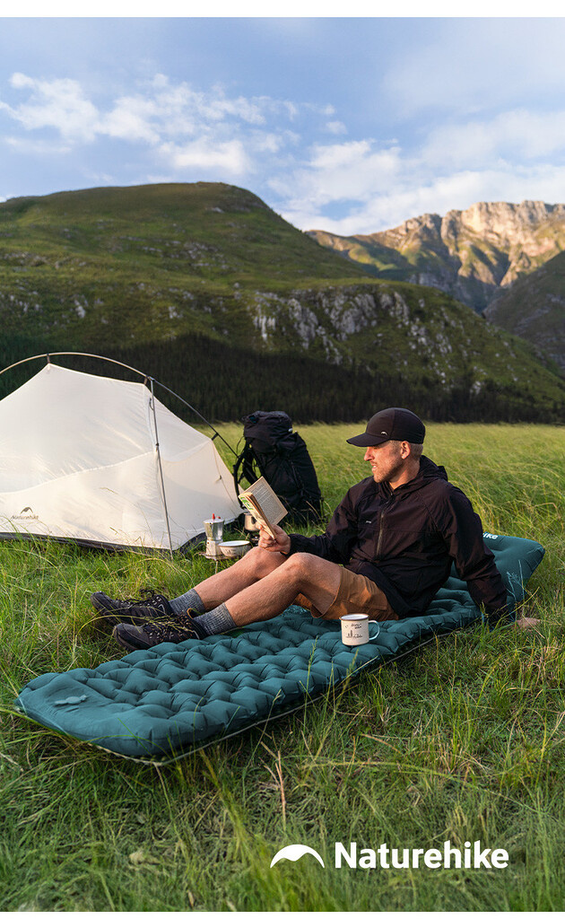 Đệm hơi naturehike fc01 bơm chân cnk2550ws019 1-2 người Tải trọng tĩnh chịu lực đến 250kg trên đệm đôi naturehike fc01