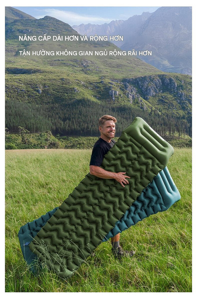 Đệm hơi naturehike fc01 bơm chân cnk2550ws019 1-2 người Đệm hơi gấp gọn du lịch naturehike fc01