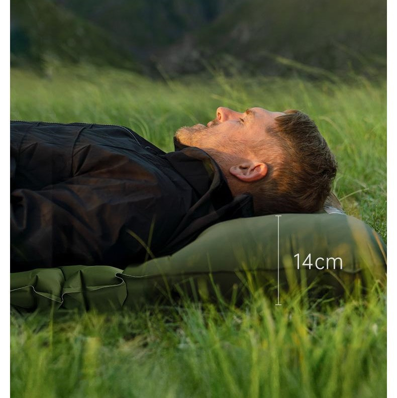 Đệm hơi naturehike fc01 bơm chân cnk2550ws019 1-2 người Gối liền công thái học cao 14cm trên thảm ngủ bơm hơi chống ẩm naturehike