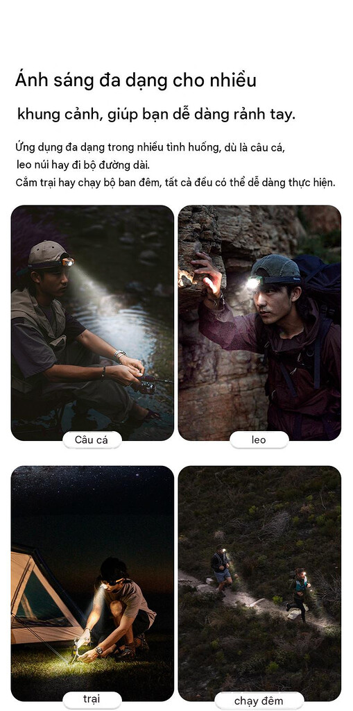 Đèn đeo đầu trekking naturehike