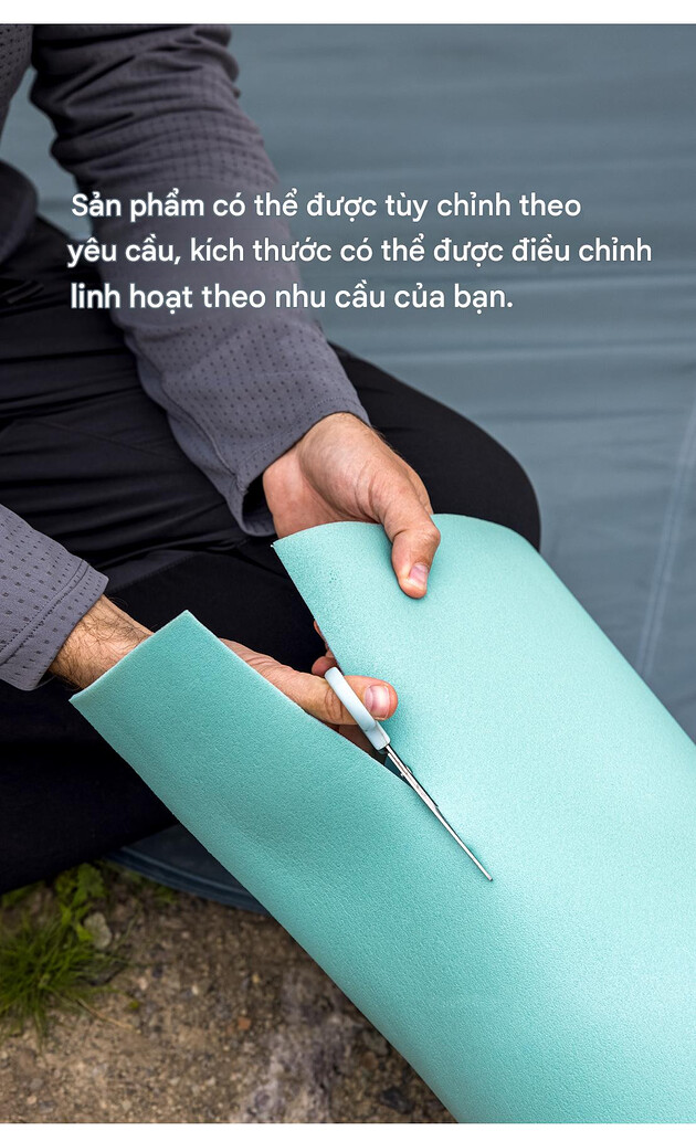 Cấu trúc bọt xốp pe kín ngăn nước tuyệt đối của thảm ngủ cắm trại pe