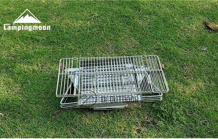 Bếp nướng xếp gọn cắm trại dã ngoại campingmoon mt-2 Bếp nướng xếp gọn dã ngoại cắm trại thép không gỉ campingmoon mt-2