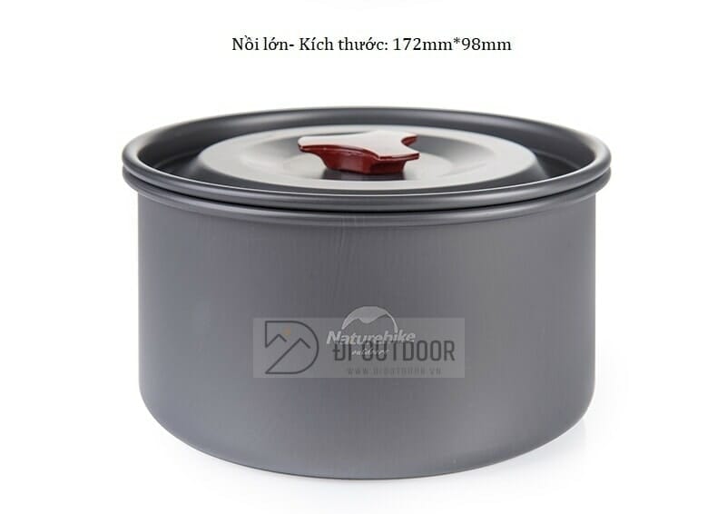 Bộ nồi cắm trại 2-3 người naturehike nh15t203-g Bộ nồi cắm trại dã ngoại cho 2-3 người naturehike nh15t203-g