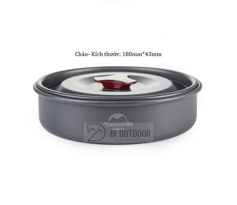 Bộ nồi cắm trại 2-3 người naturehike nh15t203-g Bộ nồi cắm trại dã ngoại cho 2-3 người naturehike nh15t203-g