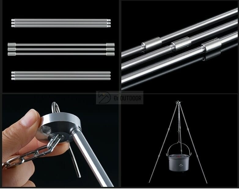 Giá treo nồi dã ngoại cắm trại gấp gọn naturehike Giá treo nồi dã ngoại cắm trại gấp gọn naturehike